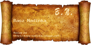 Basz Nadinka névjegykártya
